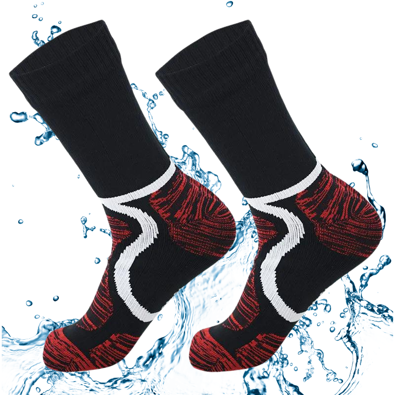 Chaussettes Imperméables et Respirantes pour Activités de Plein Air rouge