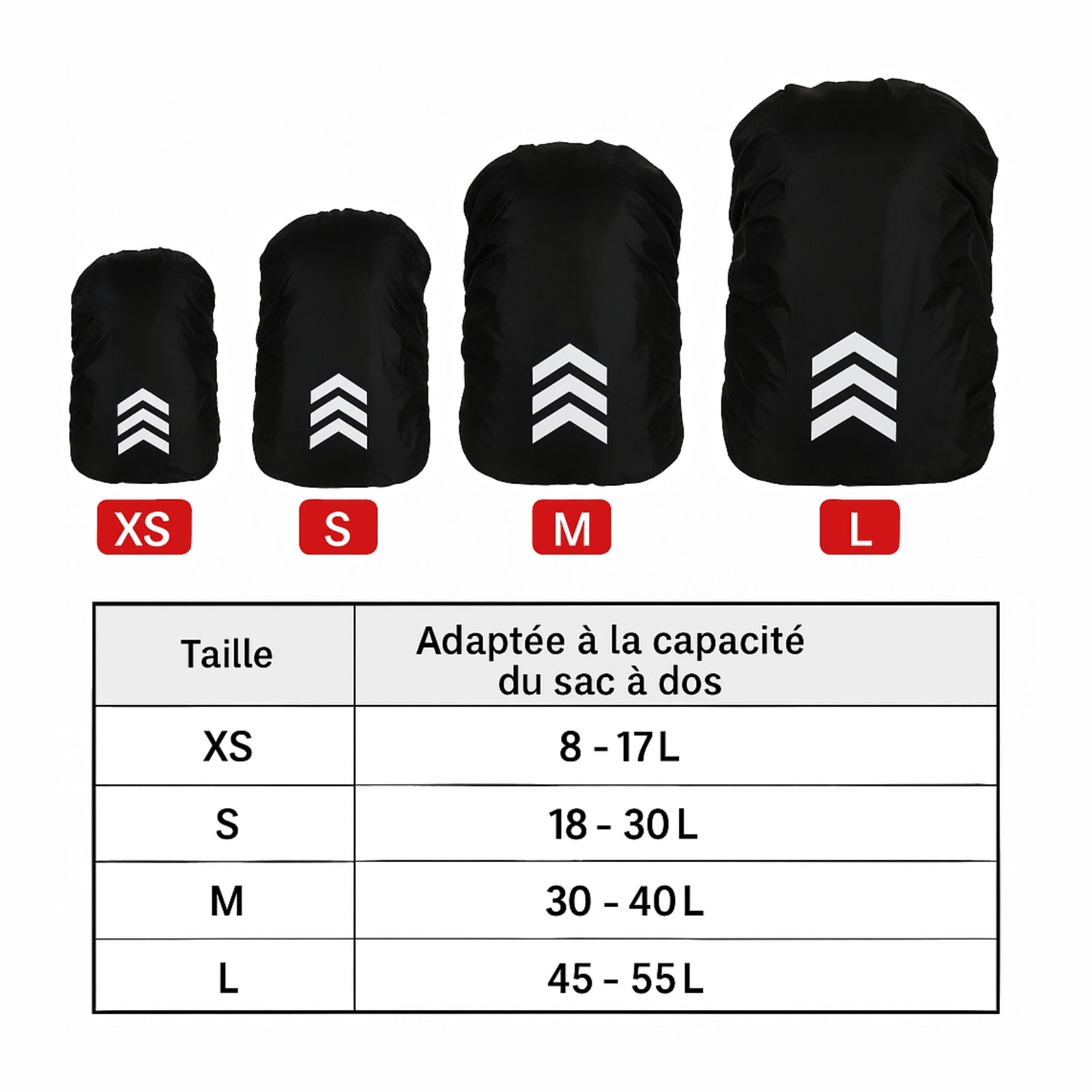 Housse de Pluie Sac à Dos 20L