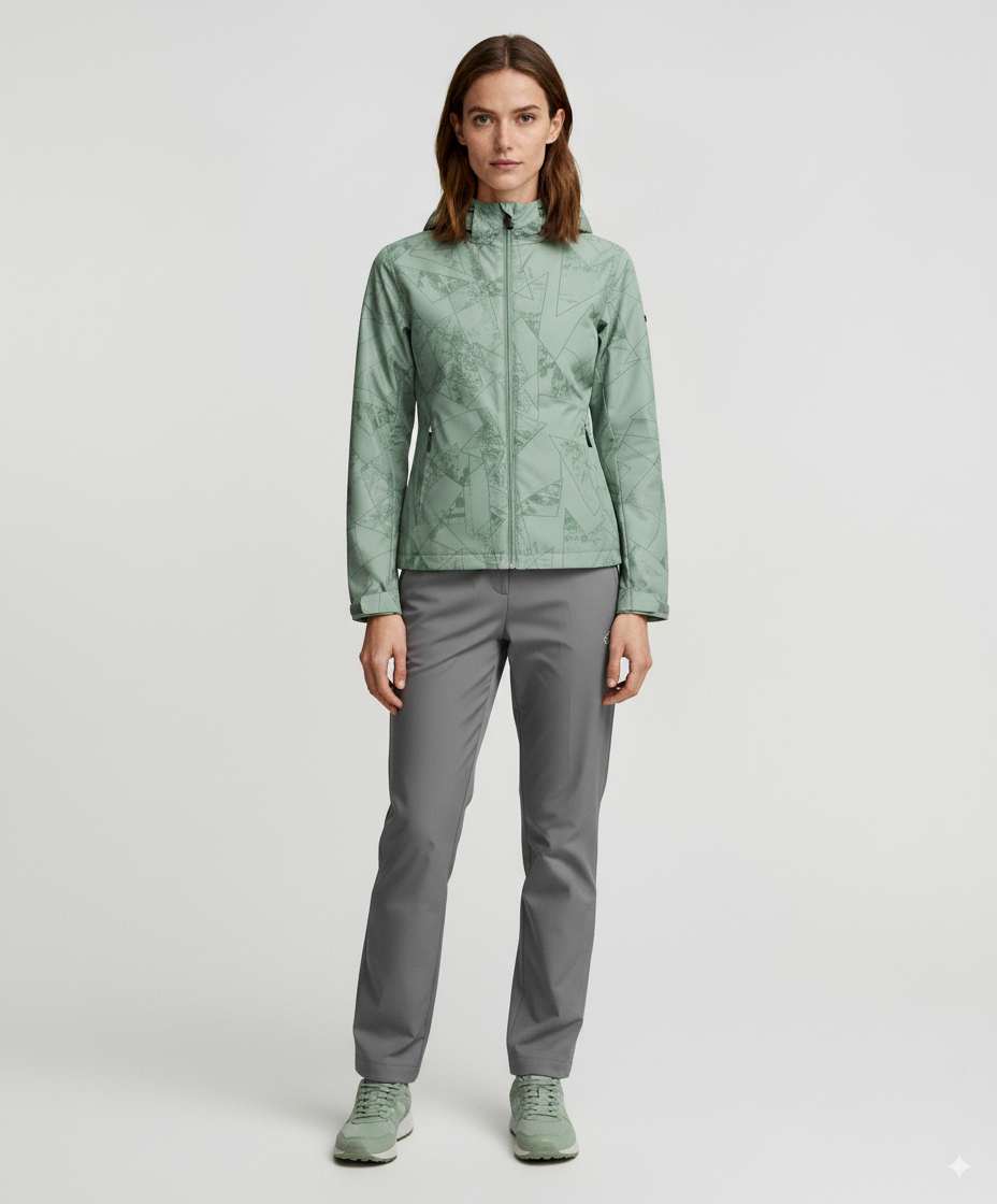 Veste Randonnée Femme Kaki