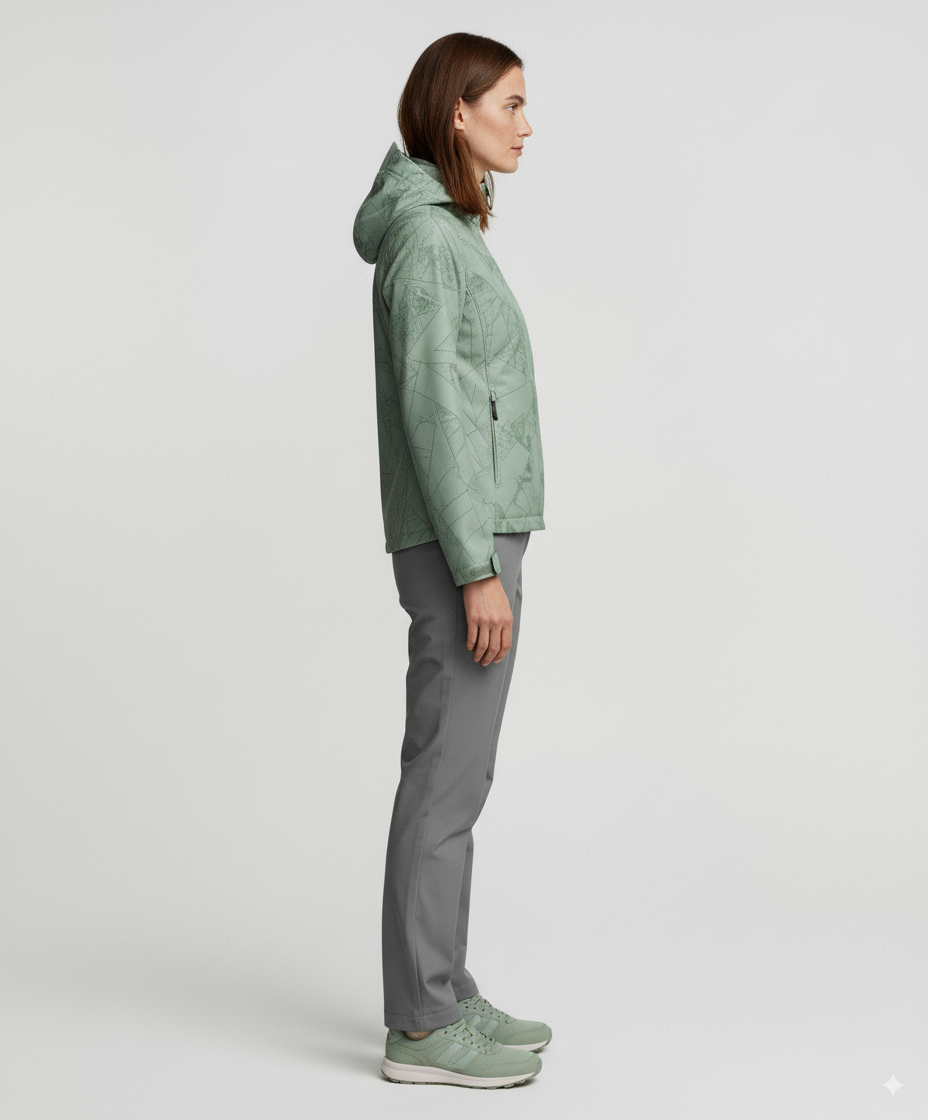 Veste Randonnée Femme Kaki