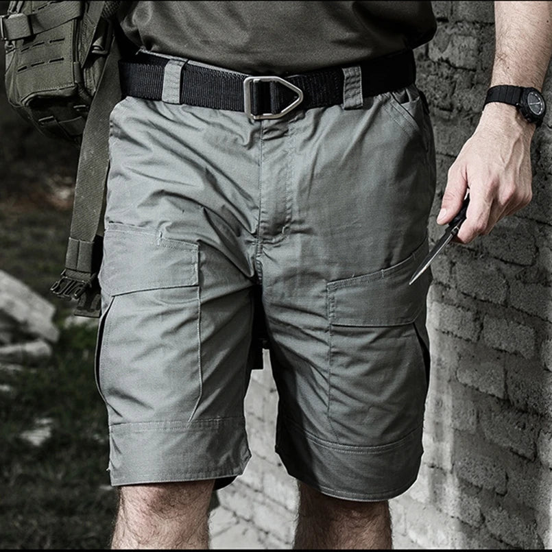 Short cargo de randonnée multi-poches pour hommes