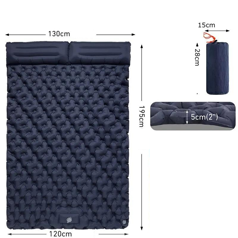 Matelas de Camping Double pour 2 Personnes dimensions
