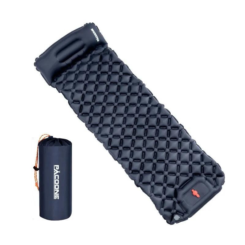 Matelas de Camping Gonflable avec Pompe Intégrée navy