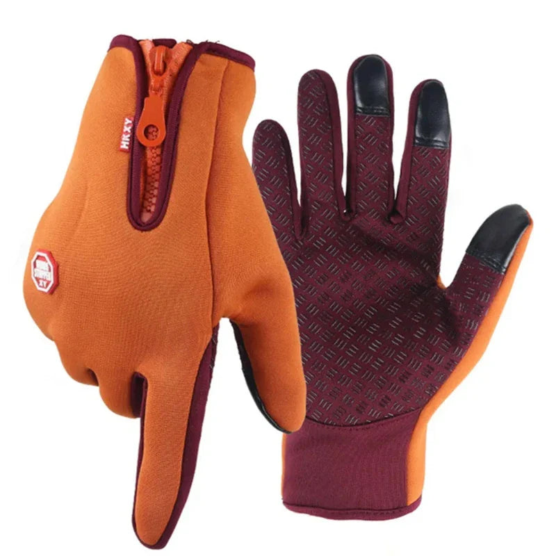 Gants de randonnée légères imperméables orange