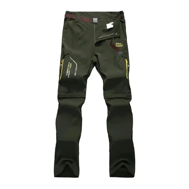 Pantalon de randonnée convertible pour homme vert