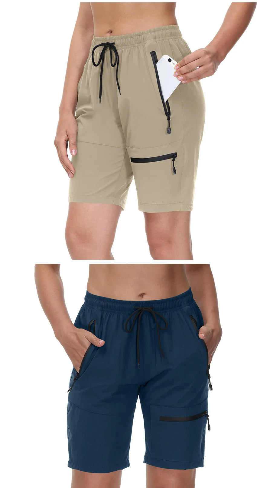 Short cargo léger pour femme