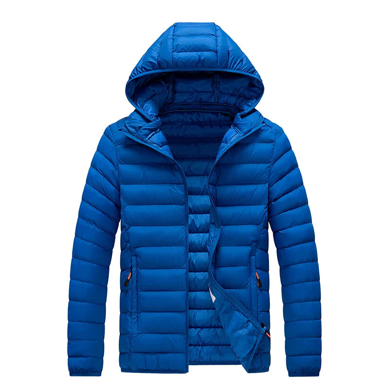 Doudoune randonnée automne hiver pour homme bleu