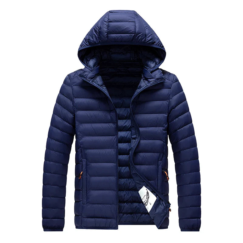 Doudoune randonnée automne hiver pour homme bleu marine