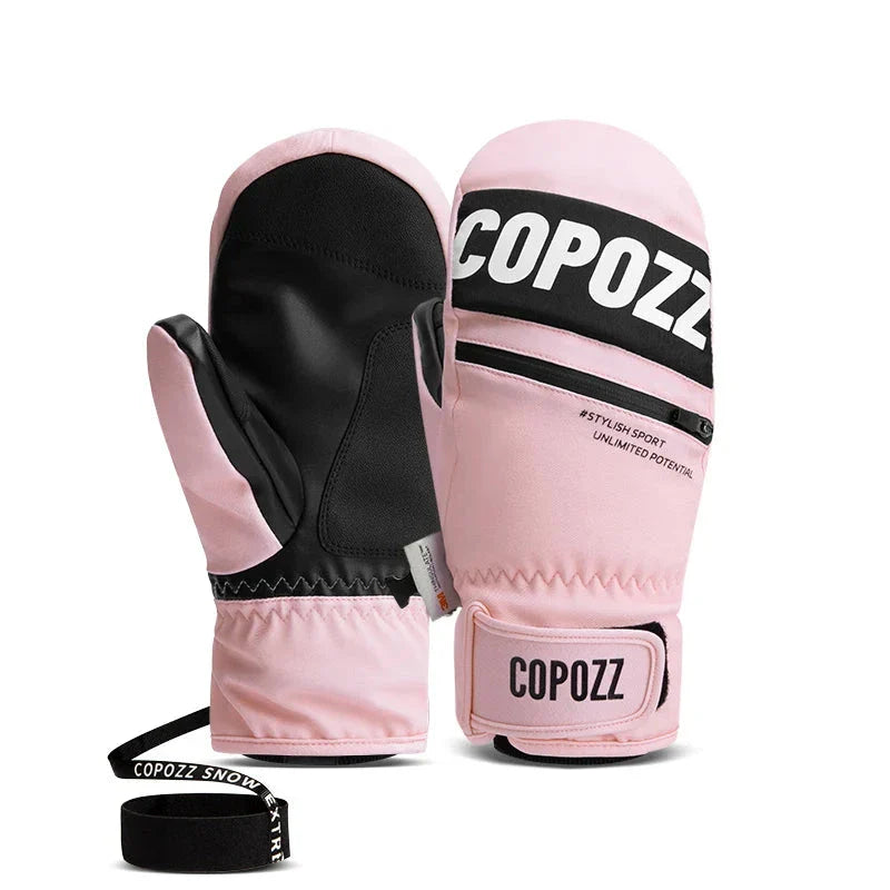 Gants mitaines de ski randonnée rose