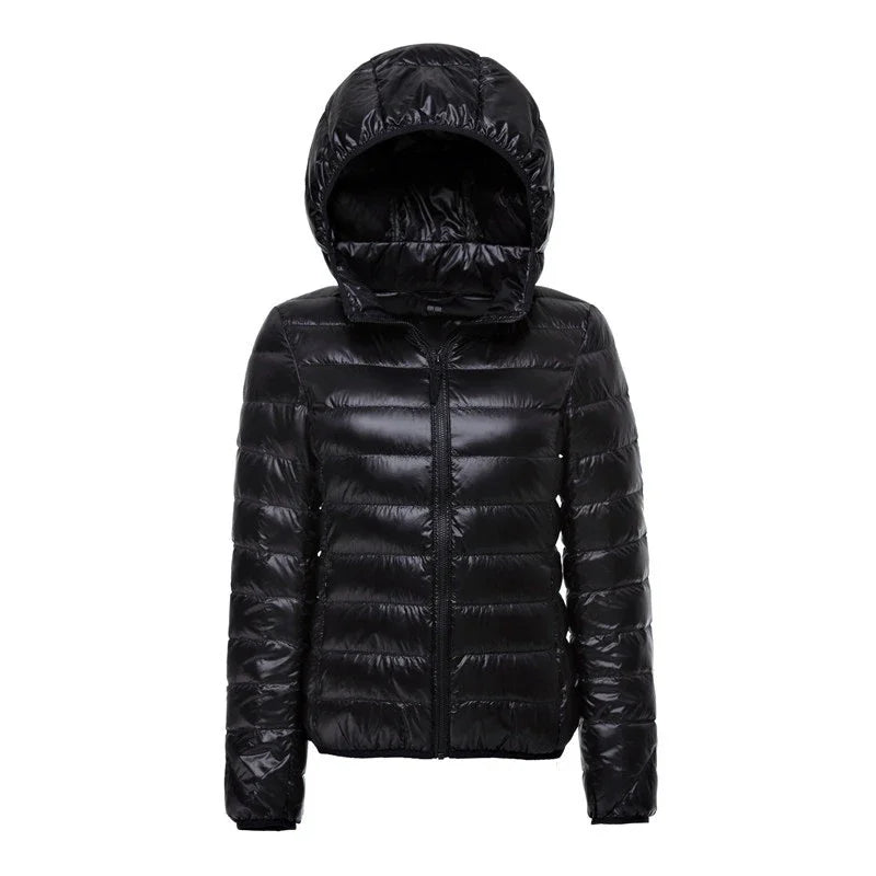 Doudoune randonnée à capuche pour femme noir
