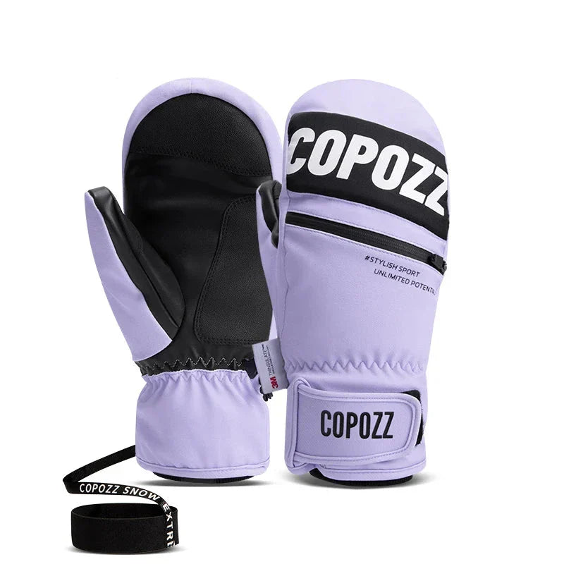 Gants mitaines de ski randonnée violet