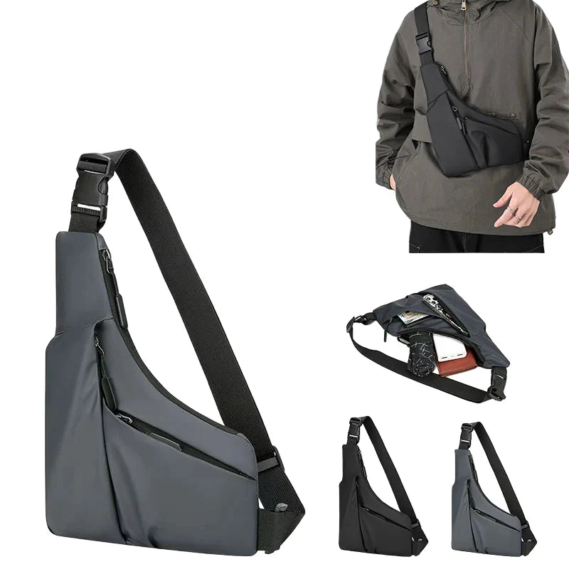 Sacoche Randonnée Homme Asymétrique – Légère & Moderne - Minimalisty - Esprit Rando
