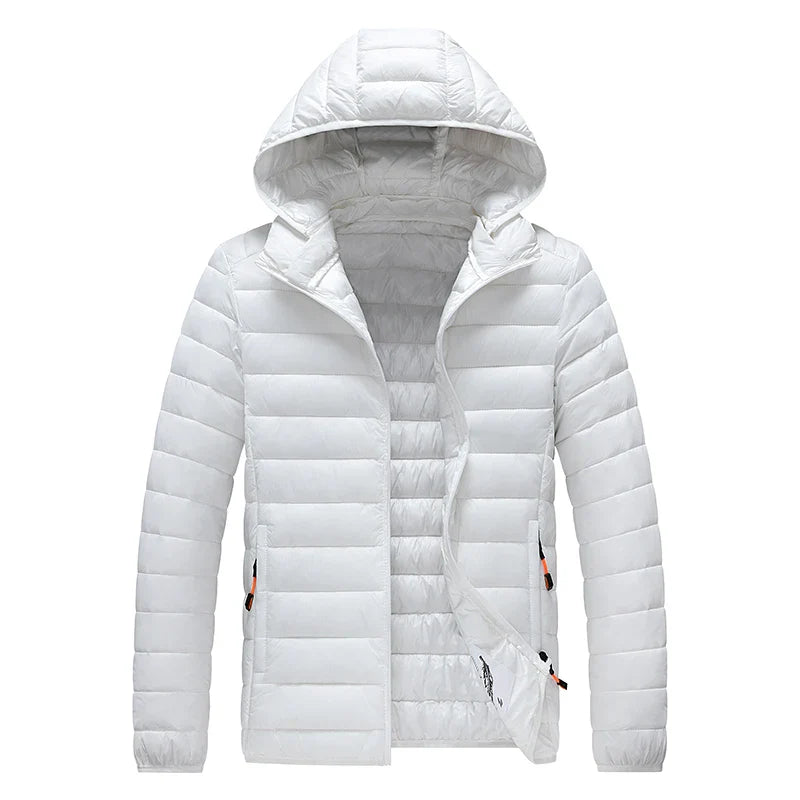 Doudoune randonnée automne hiver pour homme blanc