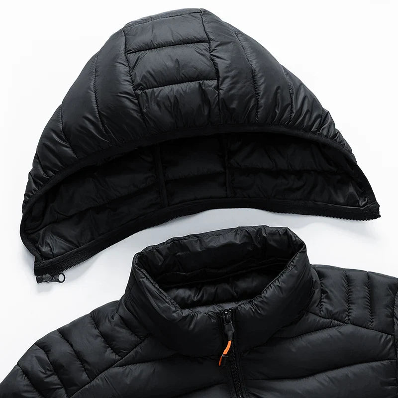 Doudoune randonnée automne hiver pour homme capuche détachable
