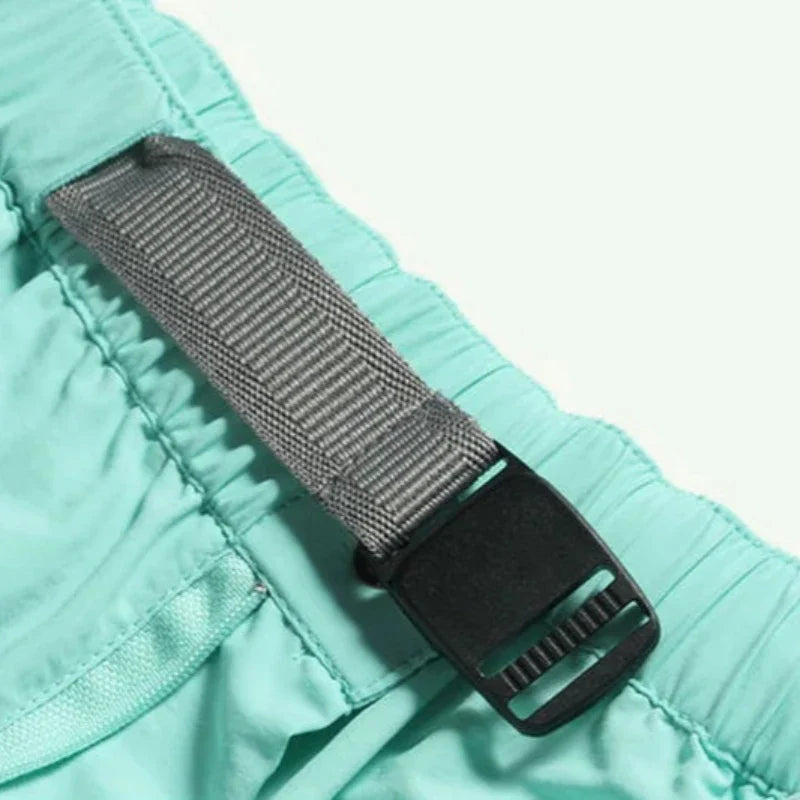 Pantalon de randonnée détachable en short pour femme avec ceinture