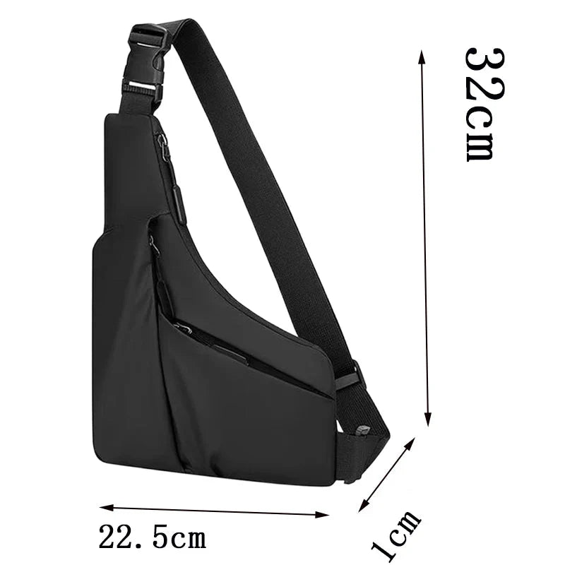 Sacoche Randonnée Homme Asymétrique – Légère & Moderne - Minimalisty - Esprit Rando