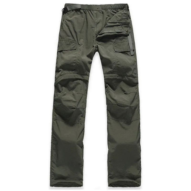 Pantalon de randonnée détachable en short pour femme vert foncé