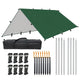 Vert / 3x3m / Toile - Piquets - Haubans - Poteaux - Sac de Rangement