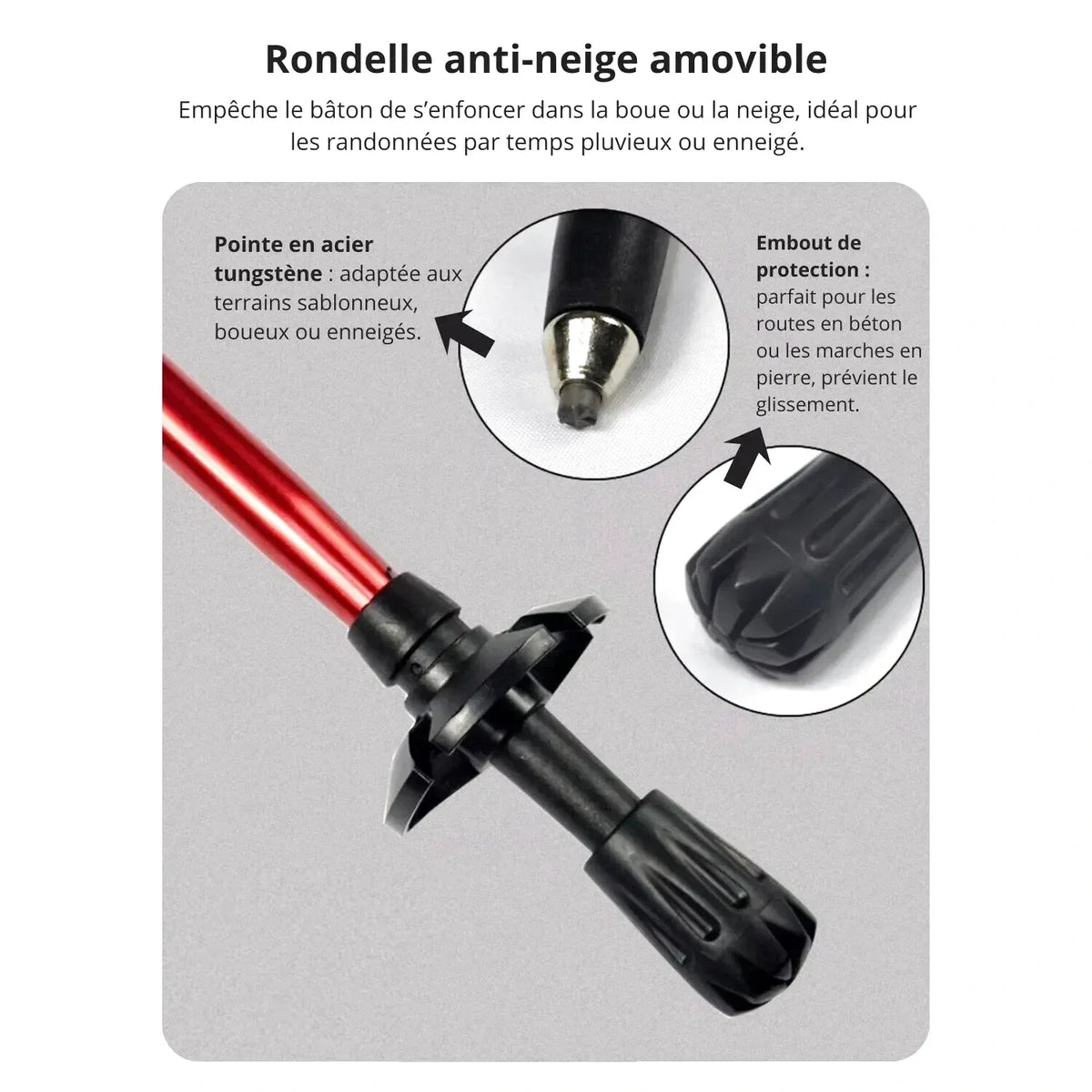 Batons Randonnée Carbone Legers Antishock 4