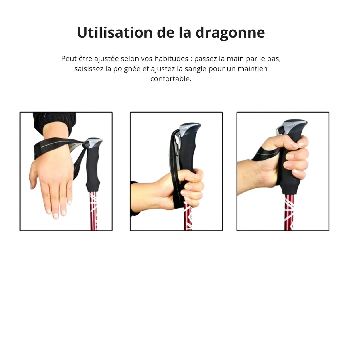 Batons Randonnée Carbone Legers Antishock 7