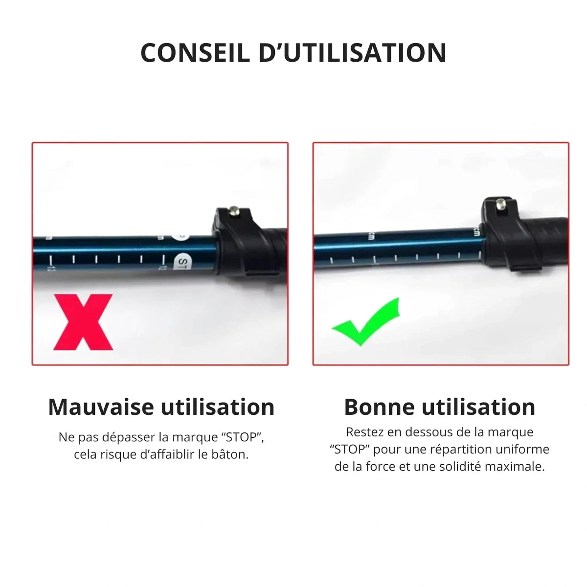 Batons Randonnée Carbone Legers Antishock 8