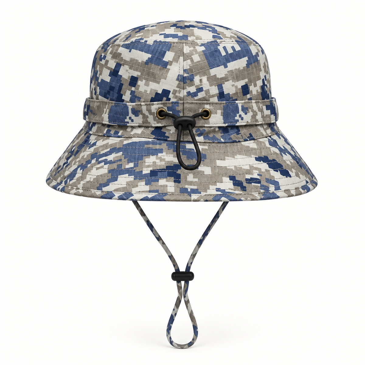 Bob de pluie homme bleu camouflage – vue arrière