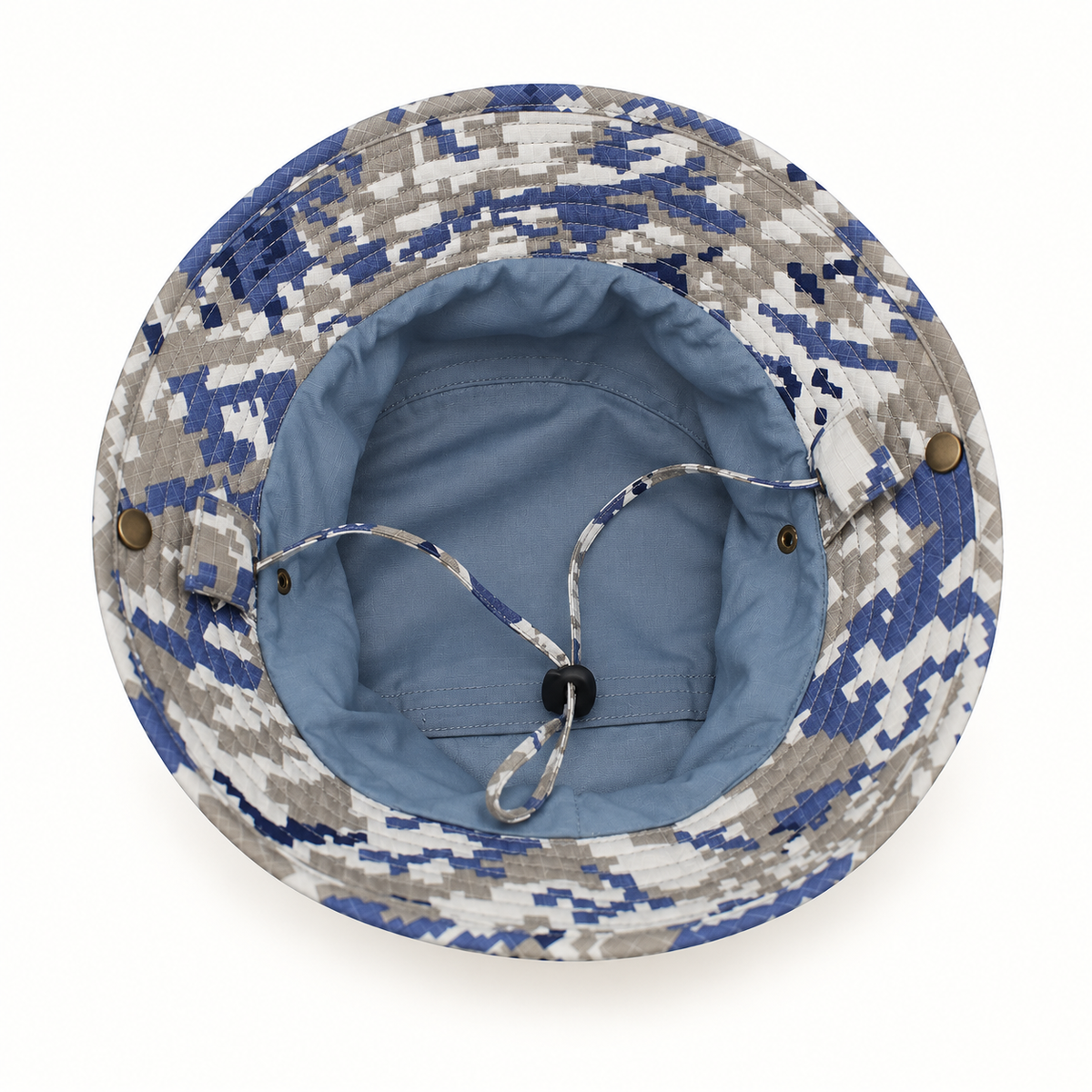 Bob de pluie homme bleu camouflage – vue intérieure