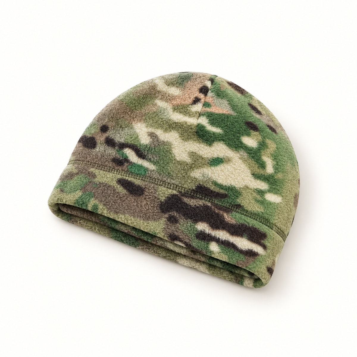 Bonnet fin homme vert plié