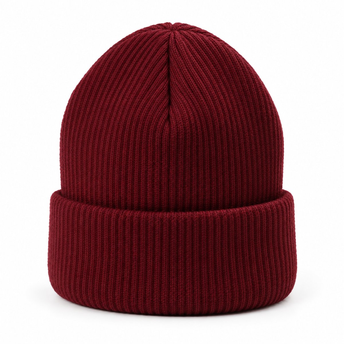 Bonnet randonnée laine rouge vin – vue arrière