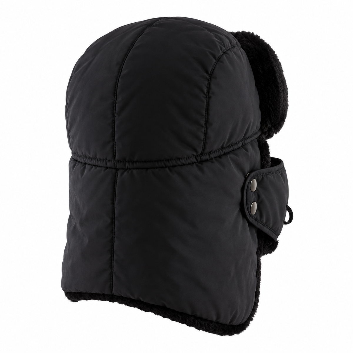 Bonnet randonnée léger noir – vue arrière trois-quarts