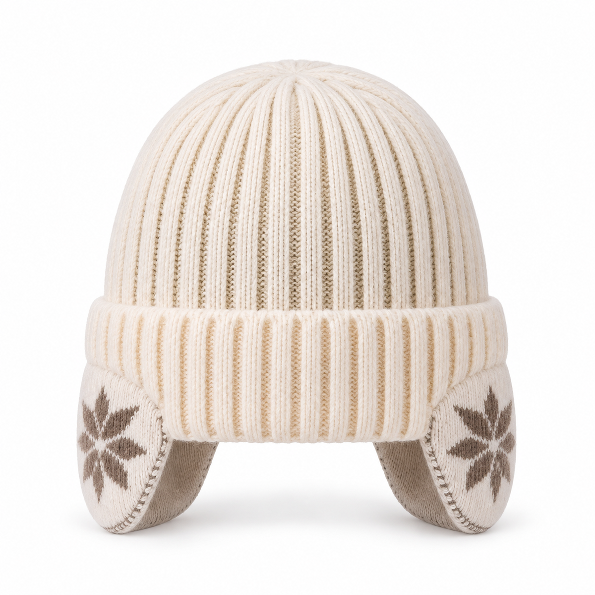 Bonnet randonnée pliable beige – vue arrière