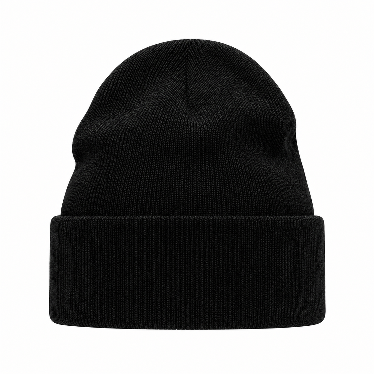 Bonnet sport femme noir – revers déplié