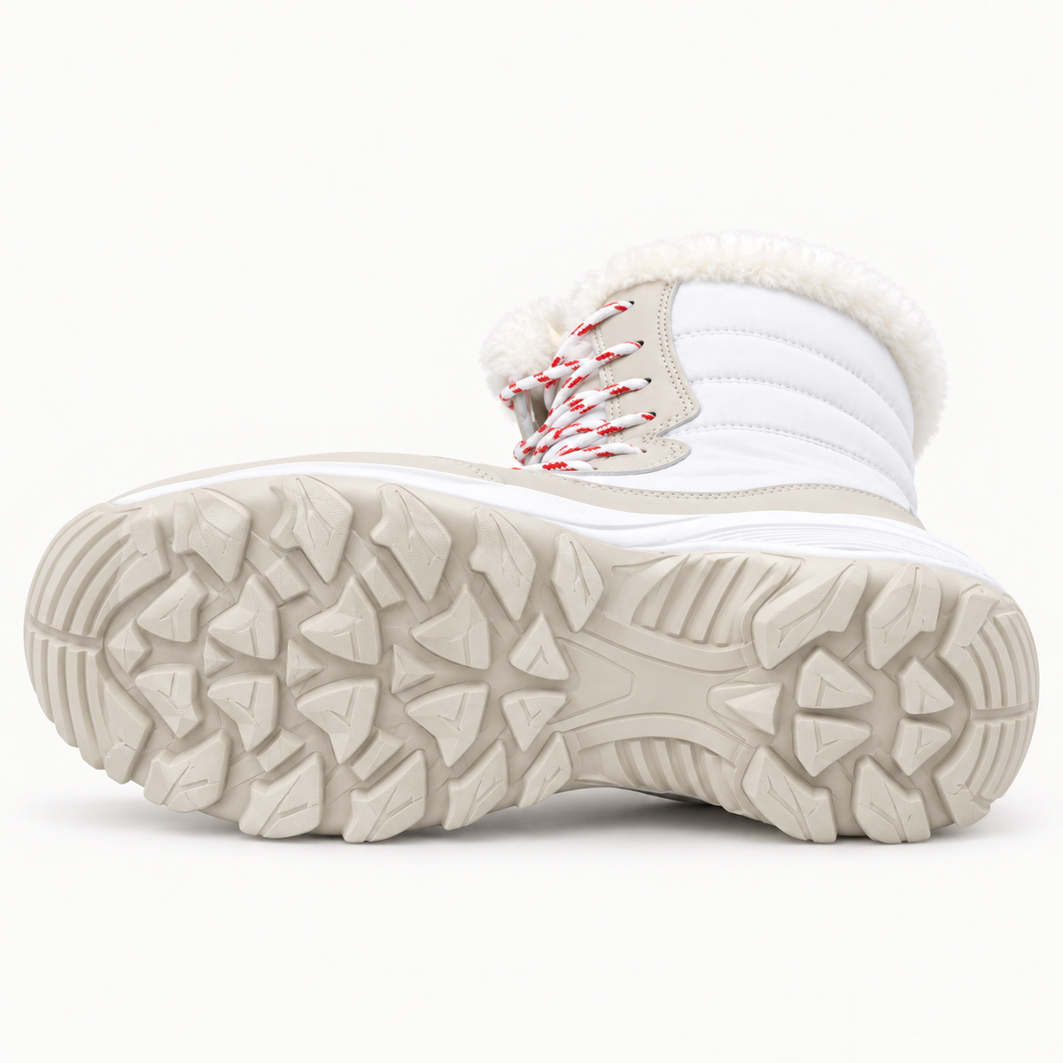 Botte de pluie randonnée femme blanche – semelle crantée attachée