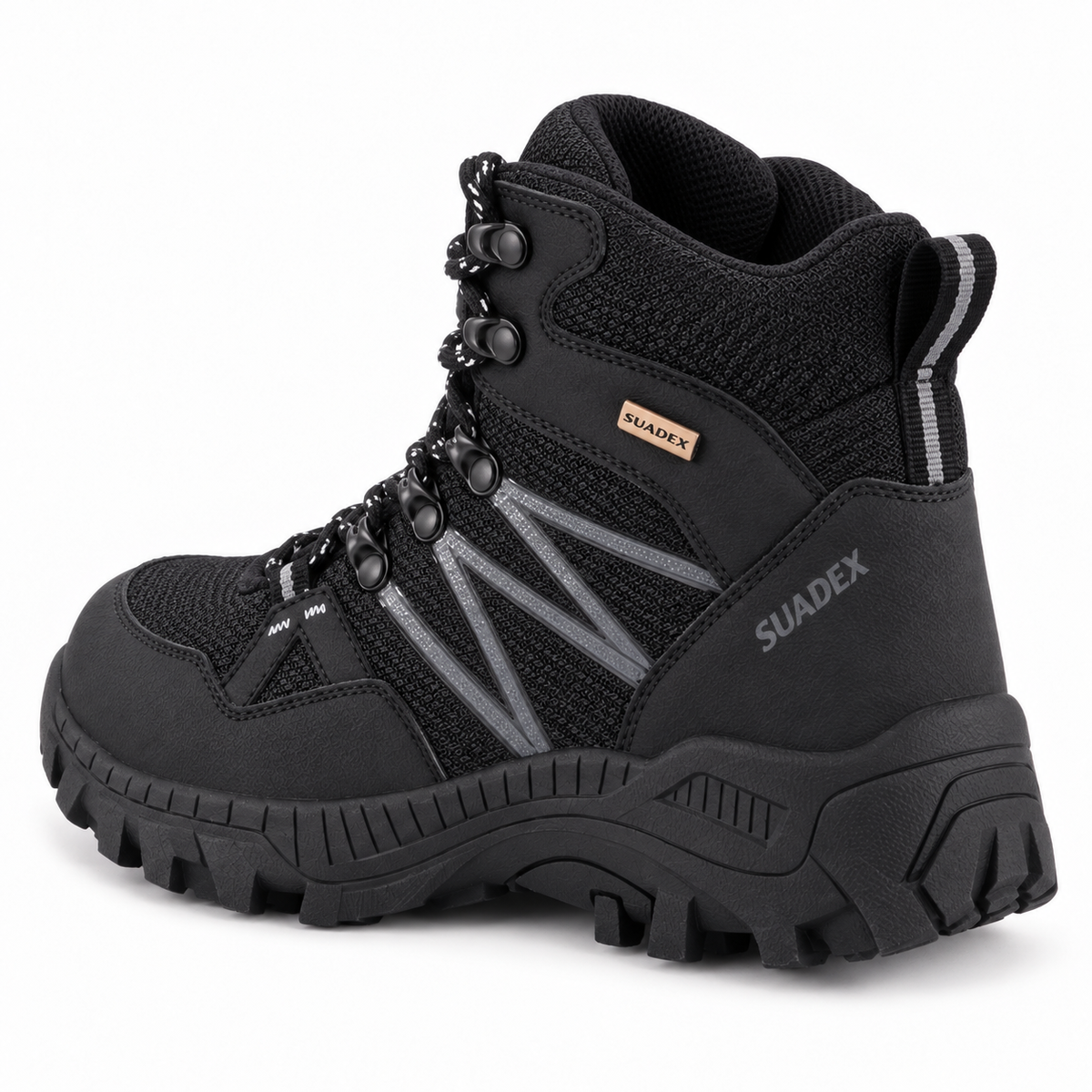 Botte randonnée junior noire – vue arrière