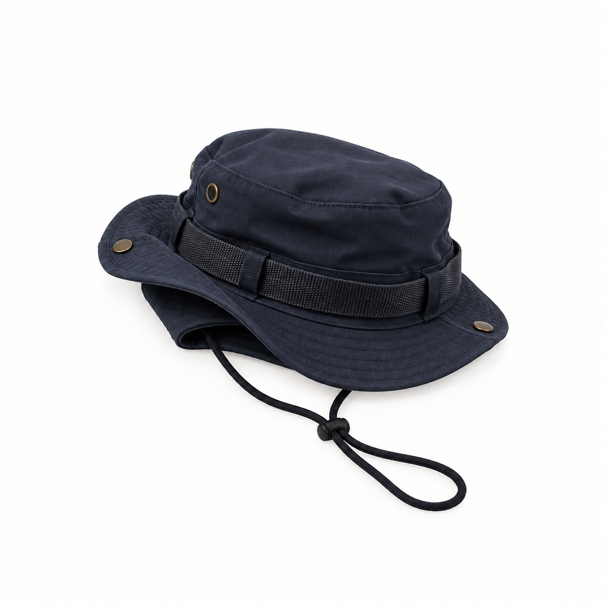 Chapeau hiver homme bleu marine – présentation pliée