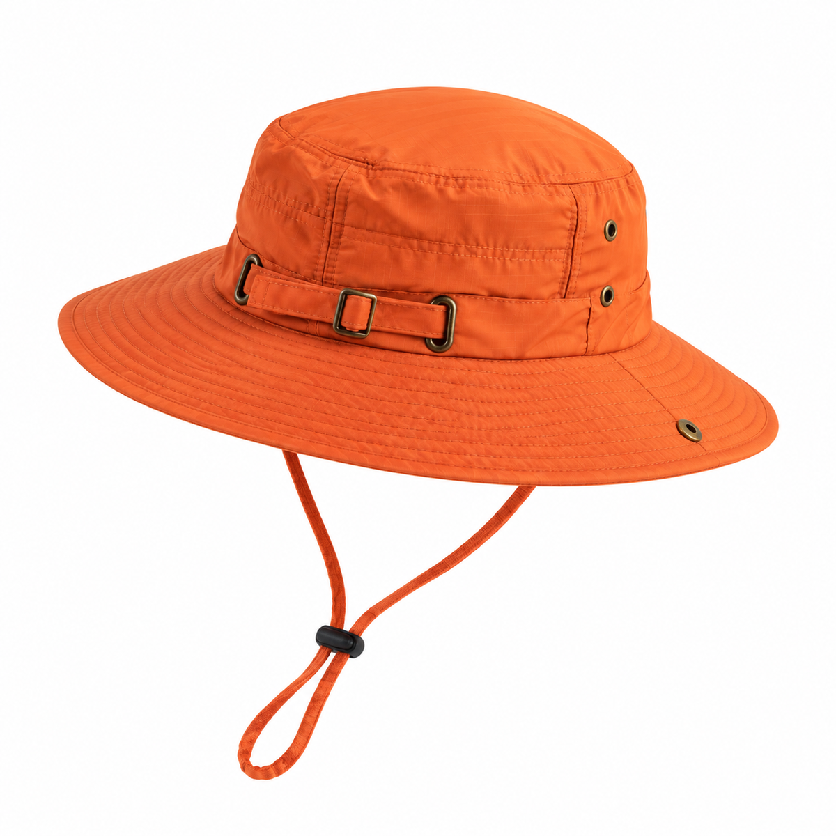Chapeau de pluie randonnée orange – réglage latéral