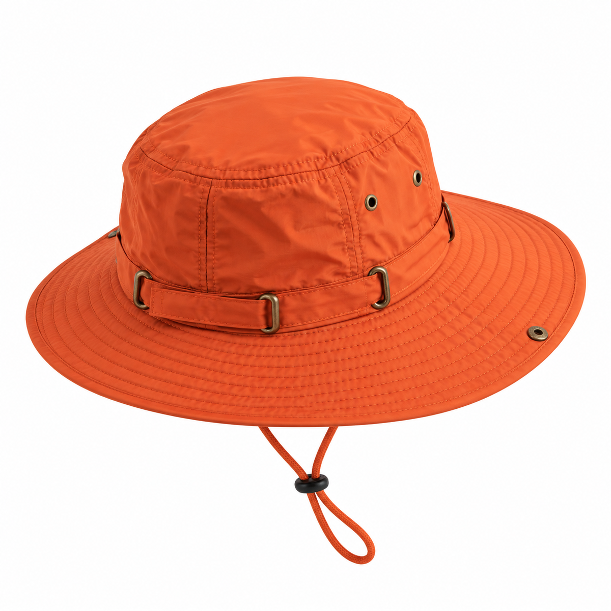 Chapeau de pluie randonnée orange – trois-quarts arrière