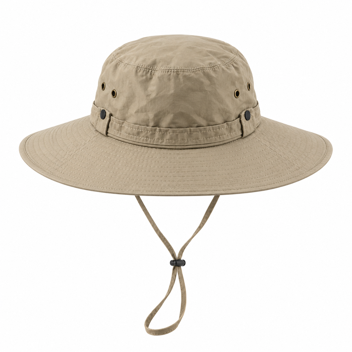 Chapeau de randonnee impermeable kaki dos