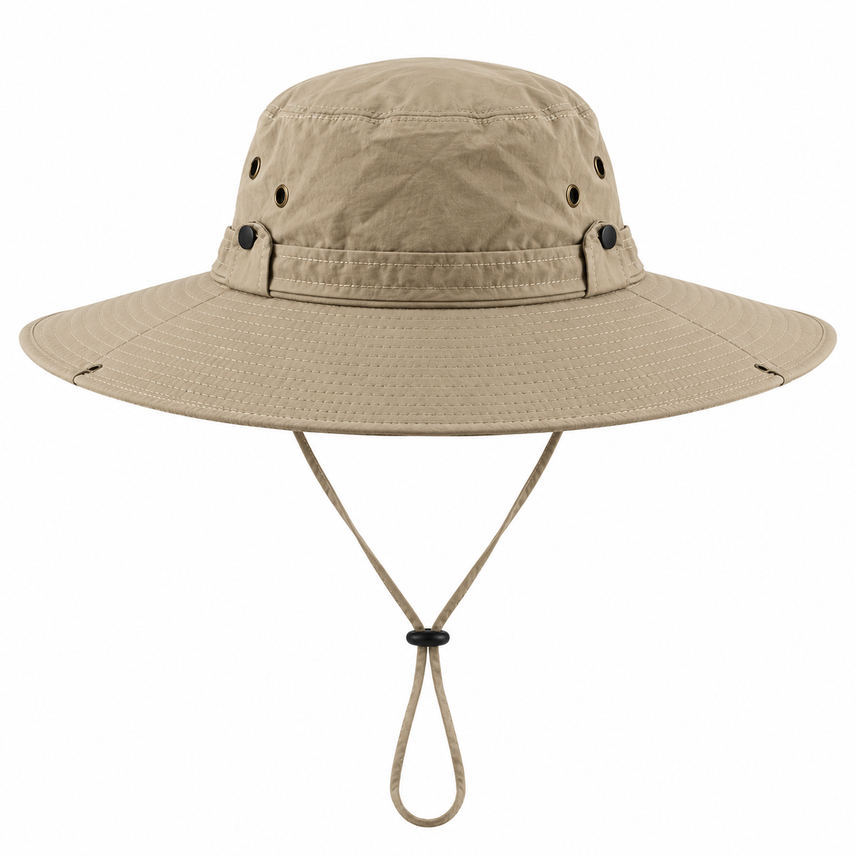Chapeau de randonnee impermeable kaki face