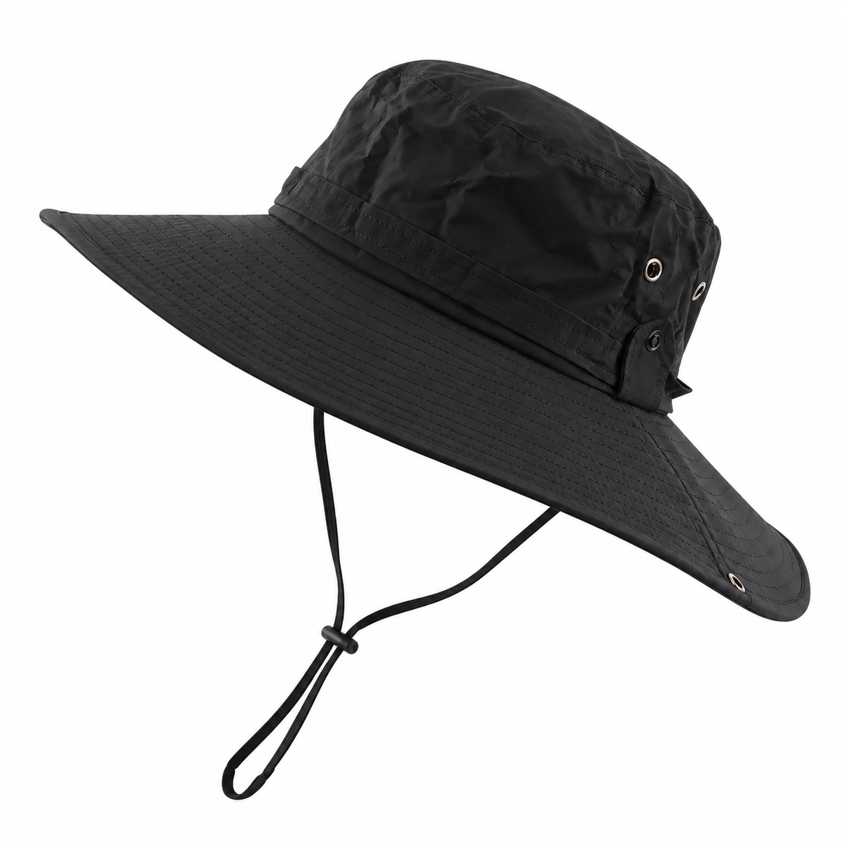 Chapeau de randonnee impermeable noir packshot