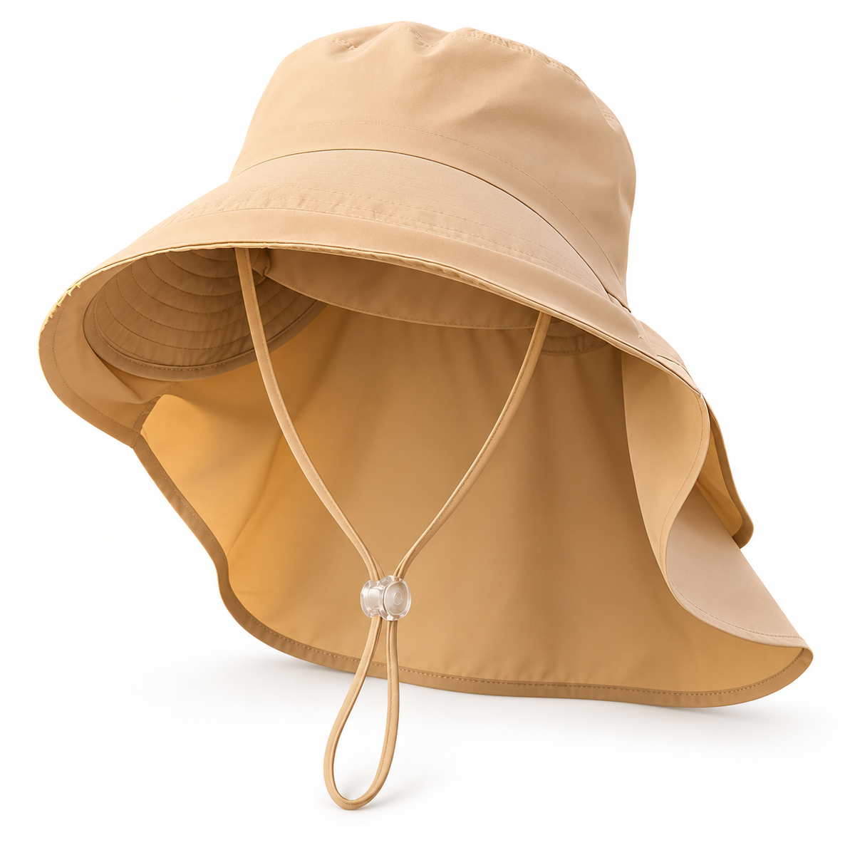 Chapeau femme randonnée marron – cordon réglable