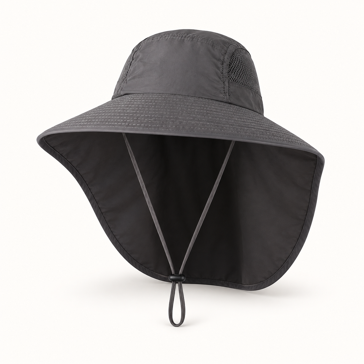 Chapeau léger randonnée protection nuque – packshot gris