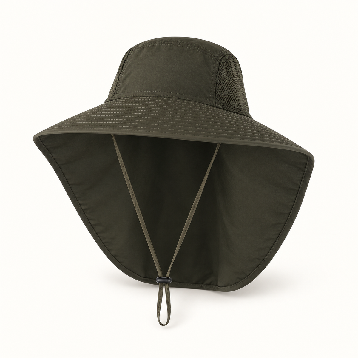 Chapeau léger randonnée protection nuque – packshot kaki