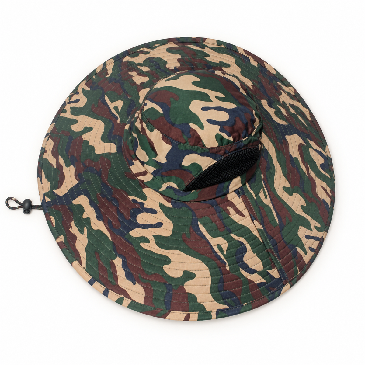 Chapeau randonnée camouflage – vue dessus