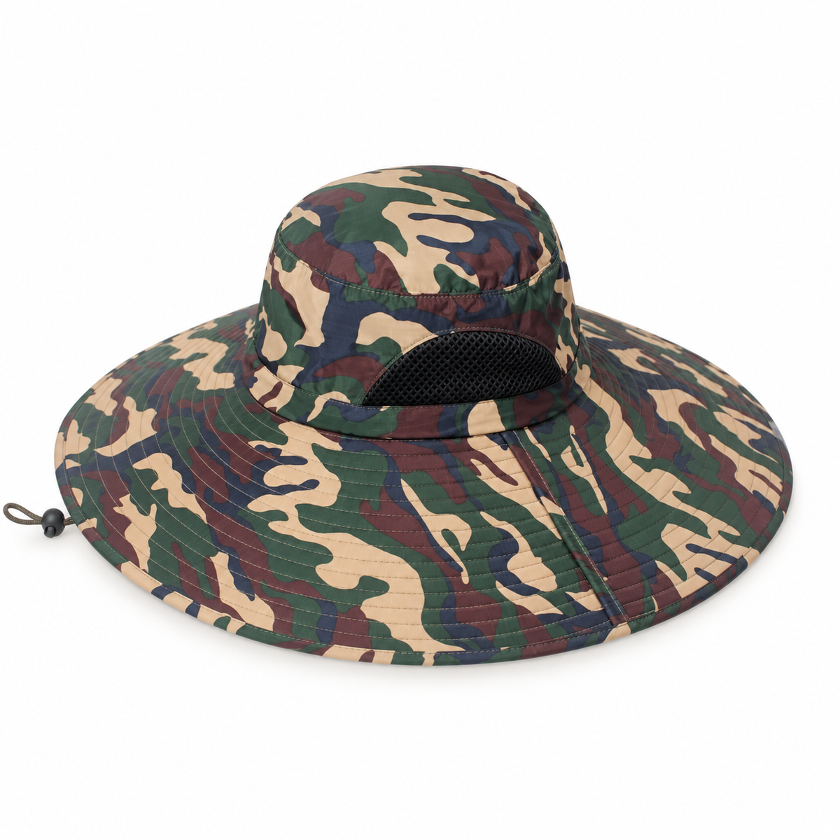 Chapeau randonnée camouflage – vue frontale