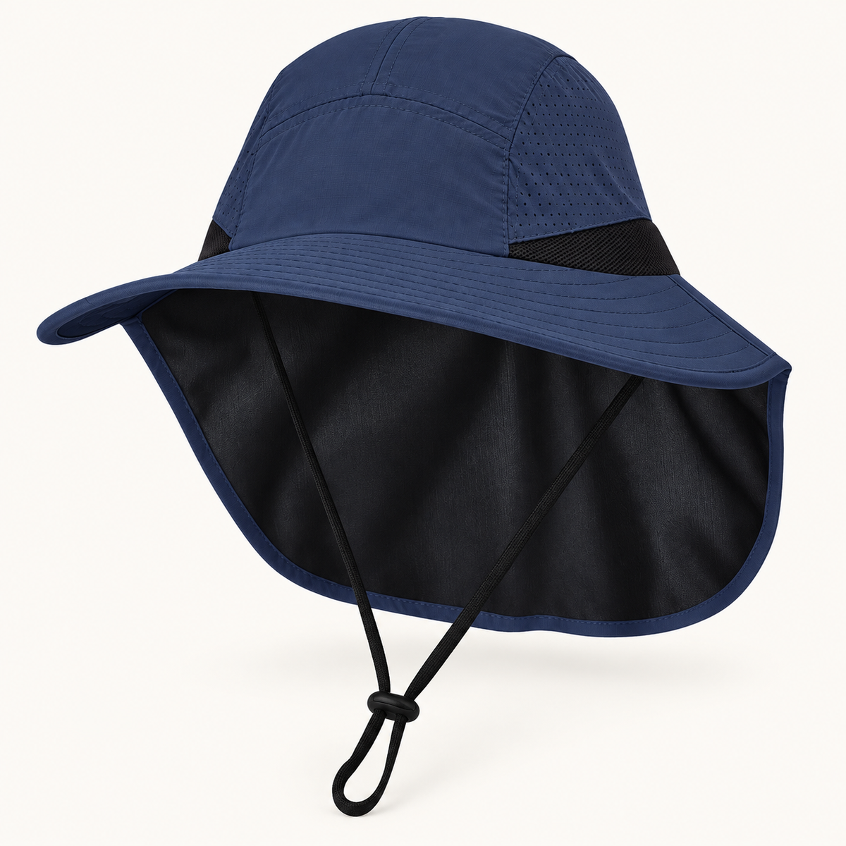 Chapeau randonnée protège nuque – packshot bleu