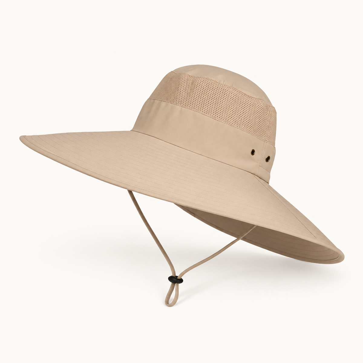 Chapeau randonnée vent – packshot beige