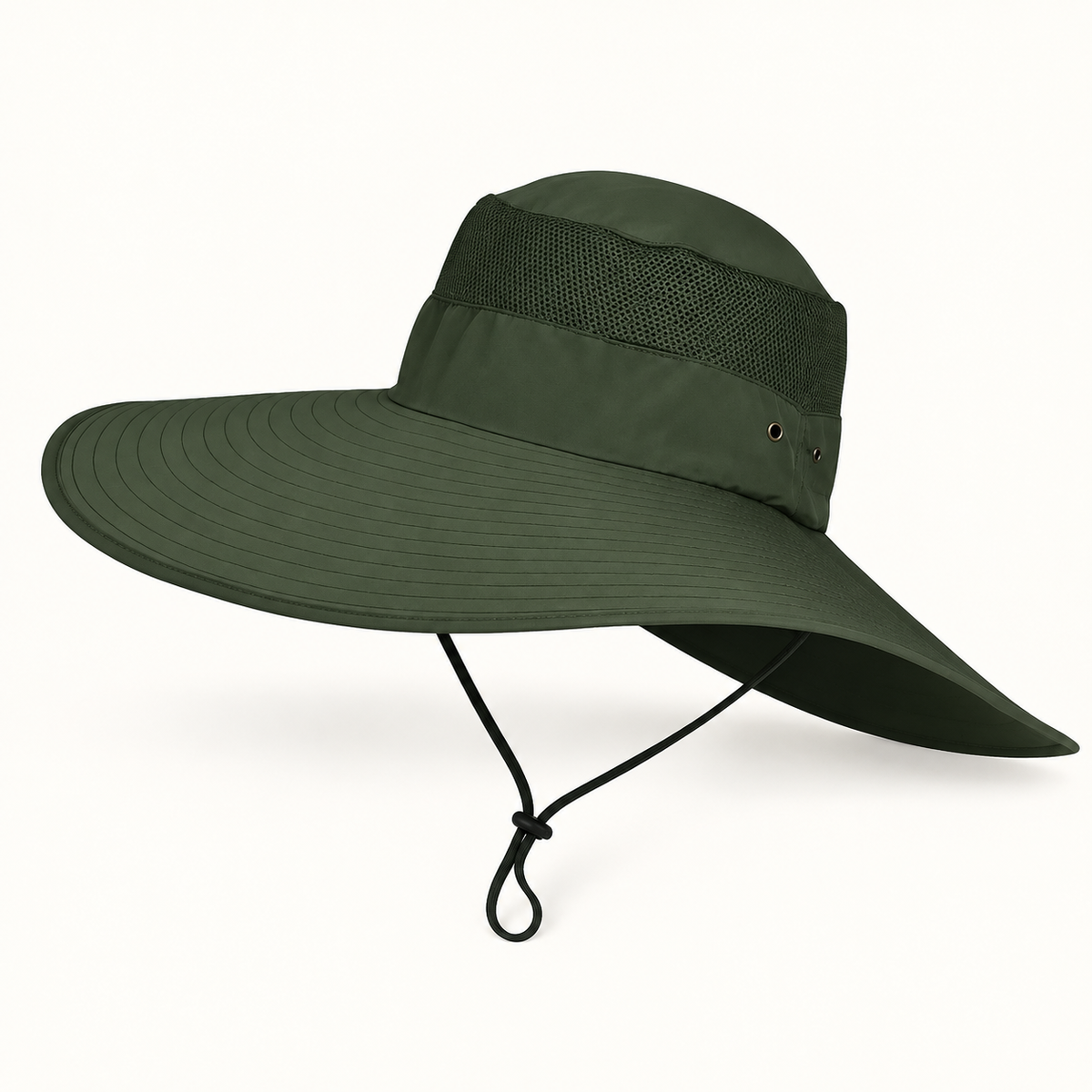Chapeau randonnée vent – packshot vert fonce