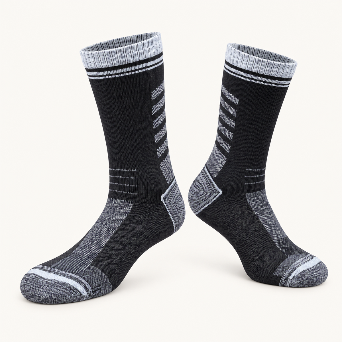 Chaussettes imperméables randonnée – vue laterale gris