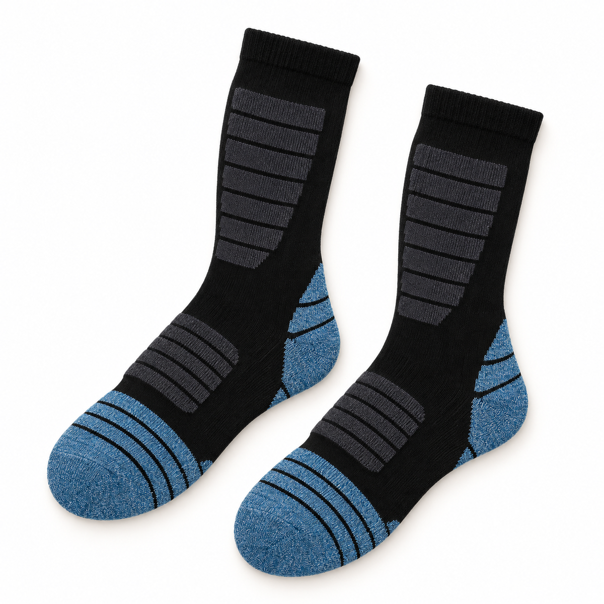 Chaussettes polyester – paire entière posée à plat en diagonale
